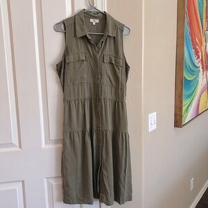 Maison Jules military style dress Large green